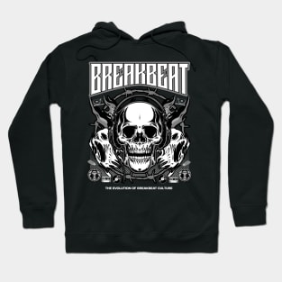 BREAKBEAT  - Evolution Skull (Grey) Hoodie